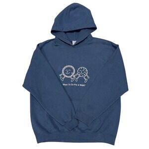 Lonely Ghost Hoodie Unisex Large Blue Different Ways To Say I Love You Graphic